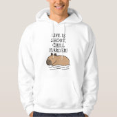 Chill Zwemmen Capybara Grappig Quote Gepersonalise Hoodie (Voorkant)
