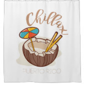 Chillax - Puerto Rico Douchegordijn (Voorkant)