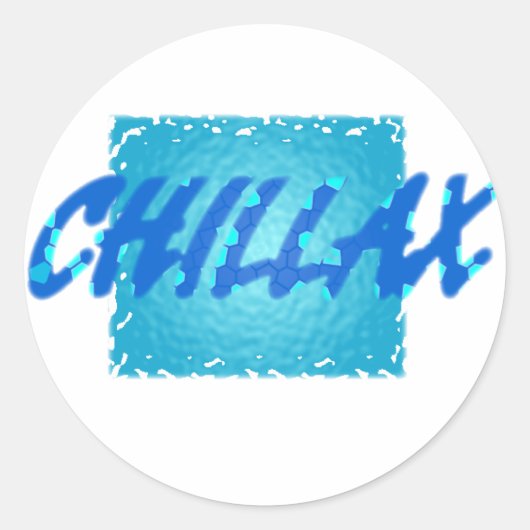 chillax ronde sticker (Voorkant)