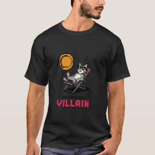 Chillen Als Een Schurken Pixel Kat Humor T-shirt