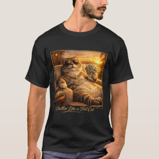 Chillen Als Een Vette Kat Grappige Kat T-Shirt