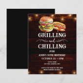 Chillen en Grillen 50e Verjaardag Uitnodigen (Voorkant / Achterkant)