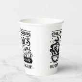 Chillen en grillen papa's bar en grill ontwerp papieren bekers (Rechts)