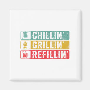Chillen Grillen Bijvullen Bbq Pit Vlees Roker Gril Magneet