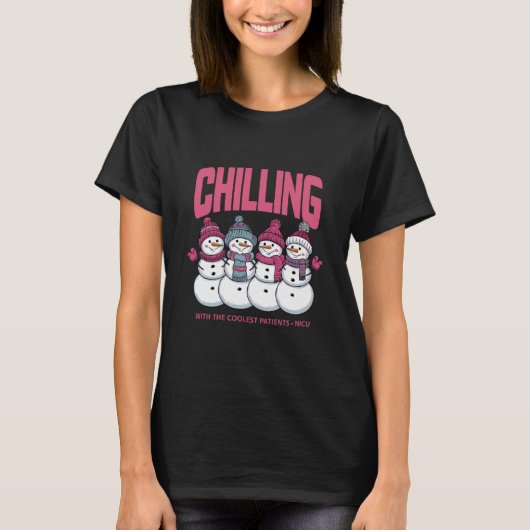 Chillen met de coolste patiënten NICU Kerstmis T-shirt (Voorkant)