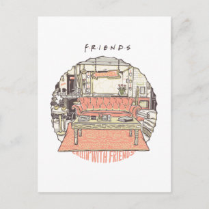 Chillen met FRIENDS™ Cartoon Briefkaart