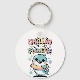 Chillen met mijn drijfding   Haaienbaby Kids Sleutelhanger