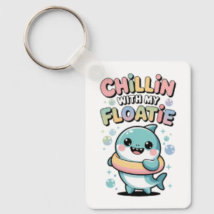 Chillen met mijn drijfding   Haaienbaby Kids Sleutelhanger
