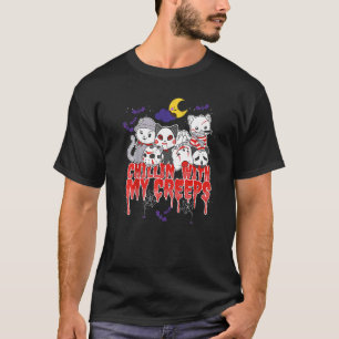 Chillen Met Mijn Enge Kat Horror Seriemoordenaar H T-shirt