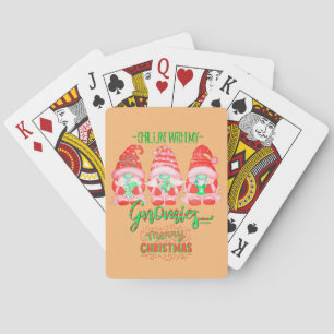 CHILLEN MET MIJN GNOME vrienden leuke kerst Pokerkaarten