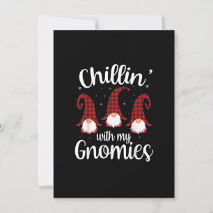 Chillen Met Mijn Gnomies Buffalo Rode Kerst Plaid Kaart