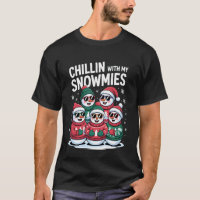 Chillen Met Mijn Sneeuwvrienden Grappige Sneeuwman