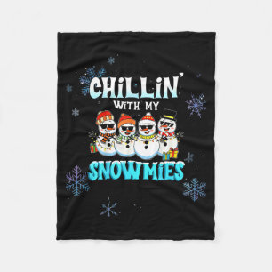 Chillen Met Mijn Sneeuwvriendin Vrouwen Kerstman S Fleece Deken