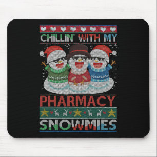 Chillen' Met Mijn Sneeuwvriendjes Apotheek Apothee Muismat