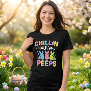 Chillen Met Mijn Vrienden Schattige Paashaas Vrouw Tri-Blend Shirt