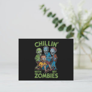 Chillen Met Mijn Zombies Halloween Jongens Kindere Briefkaart