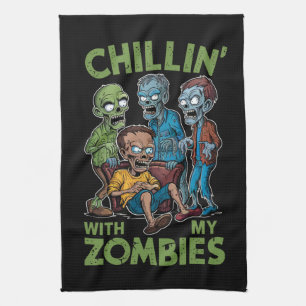 Chillen Met Mijn Zombies Halloween Jongens Kindere Theedoek