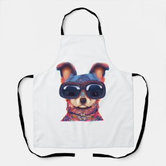 Chillhuahua Boheemse stijl Chihuaha met zonnebril Schort