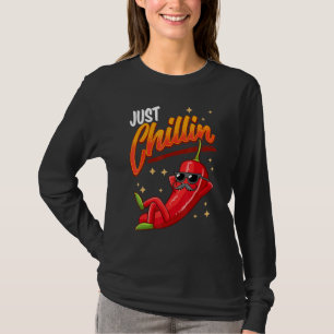Chilli Hete Peper Gewoon Chillin Saus Jalapeno Mex T-shirt