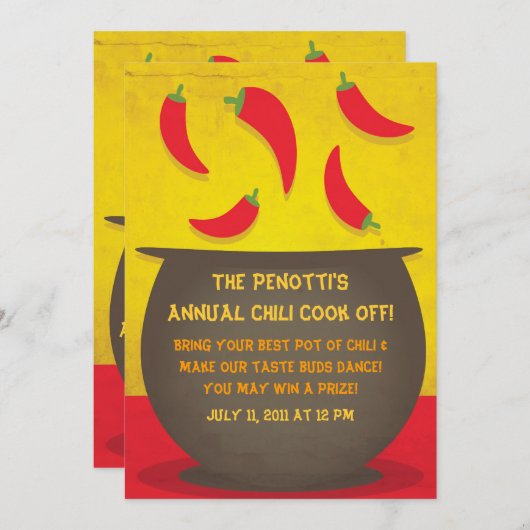 Chilli Pot - Cuire sur invitation (Devant / Derrière)