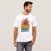 “Chilli With It” Funny Pepper T-Shirt – Hot Stuff (Voorkant volledig)