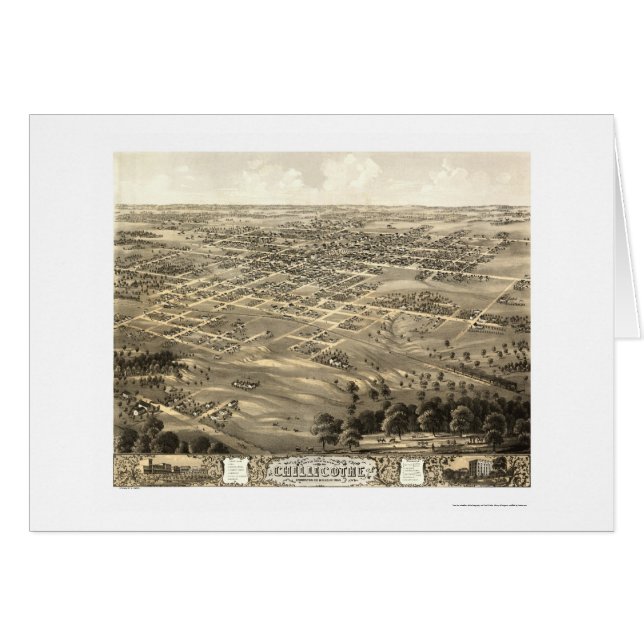 Chillicothe, MO Panorama Map - 1869 (Voorkant Horizontaal)