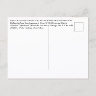Chillicothe, Ohio Hopewell Ceremonial Earthworks Briefkaart