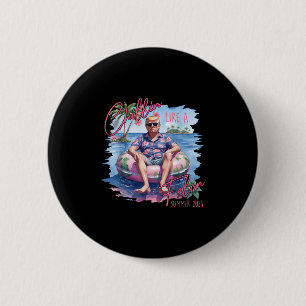 Chillin als een misdadige Trump voor President Sum Ronde Button 5,7 Cm
