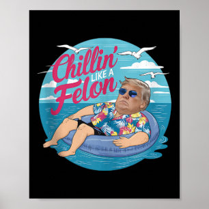 Chillin als een misdadiger Grappige Trump Summer B Poster