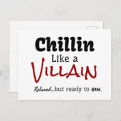 Chillin als een Villain. Verbijsterd... maar klaar Briefkaart (Voorkant / Achterkant)