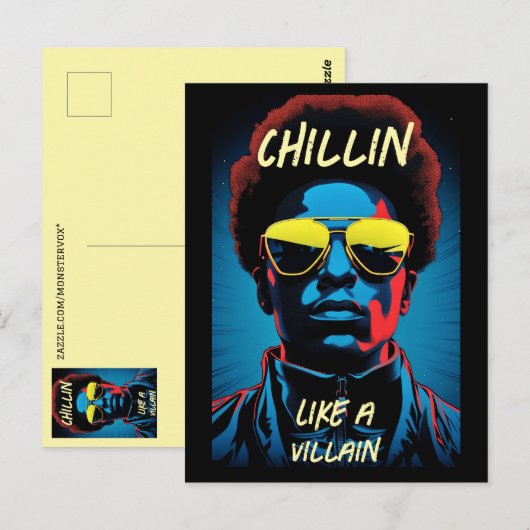 Chillin comme une carte postale de vilain (Devant / Derrière)