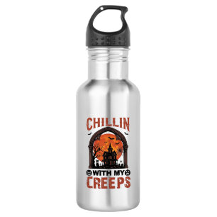 Chillin Creeps Halloween Spoken Huis Oranje Maan Waterfles