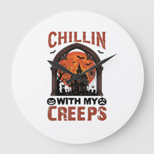 Chillin Creeps Halloween Spokenhuis Oranje Maan Grote Klok