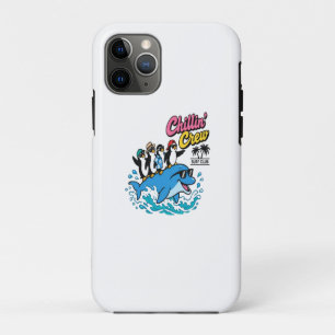 Chillin Crew Surf Club Pinguïn Dolfijn T-Shirt iPhone 11 Pro Hoesje