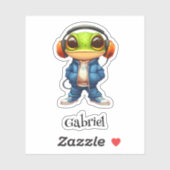 Chillin' Frog Sticker Vinyl Personnalisé (Feuille)