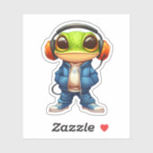 Chillin' Frog Vinyl Sticker (Vel)