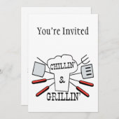 Chillin & Grillin BBQ Fun Kaart (Voorkant / Achterkant)