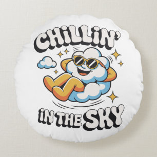 Chillin' in de lucht Decoratieve wolkenkussen Rond Kussen