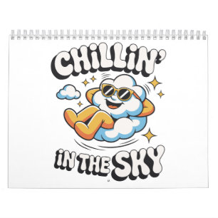 Chillin' in de lucht Schattigee Cloud Design Wall Kalender