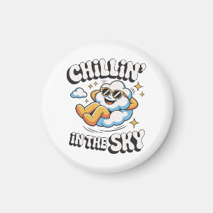 Chillin' in the Sky Cloud Ontwerp Fun Koelkast Magneet