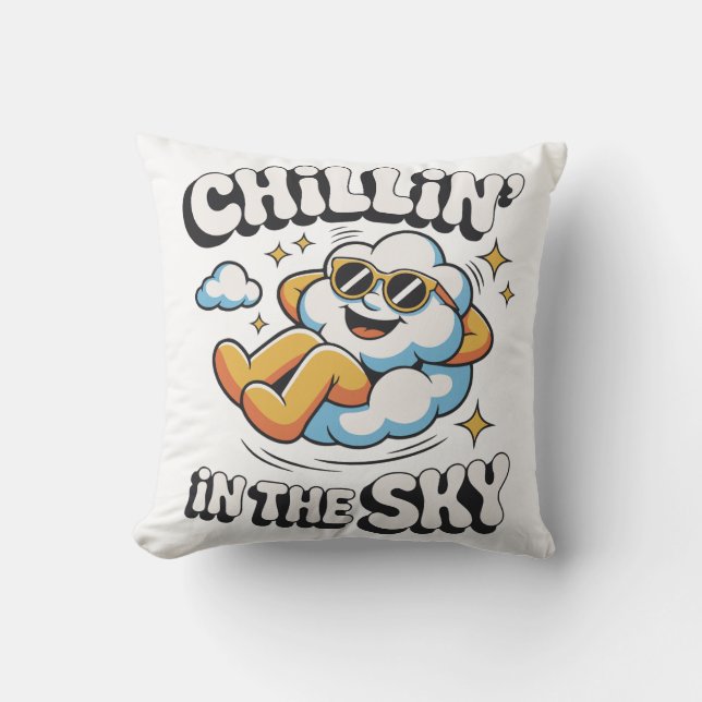 Chillin' in the Sky Decorative Cloud Pillow  Kussen (Voorkant)