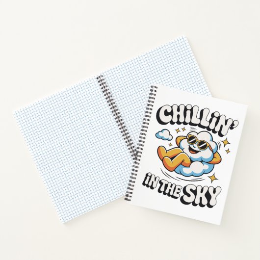 Chillin' in the Sky - Fun Cloud Design Spiral Notitieboek (Binnen)