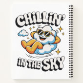 Chillin' in the Sky - Fun Cloud Design Spiral Notitieboek (Achterkant)