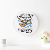 Chillin' in the Sky - Fun Cloud Wall Horloge (Maison)