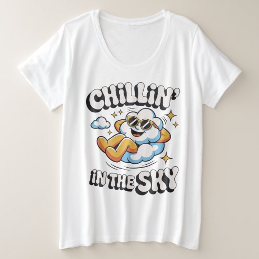 Chillin' in the Sky Retro Cloud Design pour l'été (Design devant)