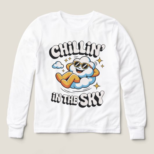 Chillin' in the Sky Retro Cloud Design pour l'été (Motif recto)
