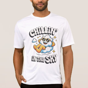 Chillin' in the Sky Retro Cloud Design voor de zom T-shirt