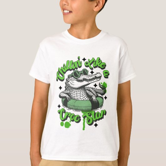Chillin 'Like a Croc Star Kinder Cool Croc T-shirt (Voorkant)