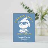 Chillin' Like A Mindful Bunny Pasen Briefkaart (Staand voorkant)