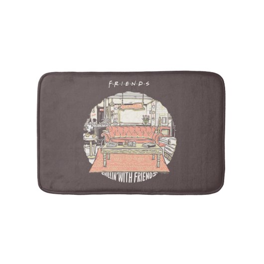 Chillin' met FRIENDS™ Cartoon Badmat (Voorkant)